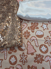 Load image into Gallery viewer, Sequins Gingerbread tie back dress size 5t