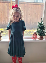 Load image into Gallery viewer, Evergreen Christmas Flounce Dress