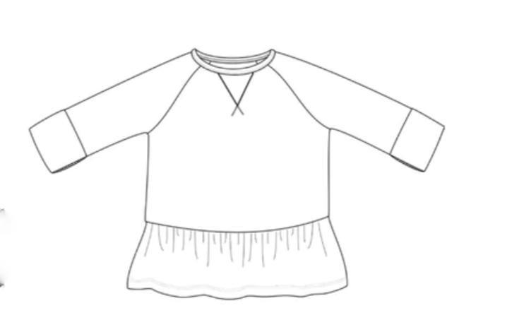 Skirted Crew sweater kids~ Back to Basics