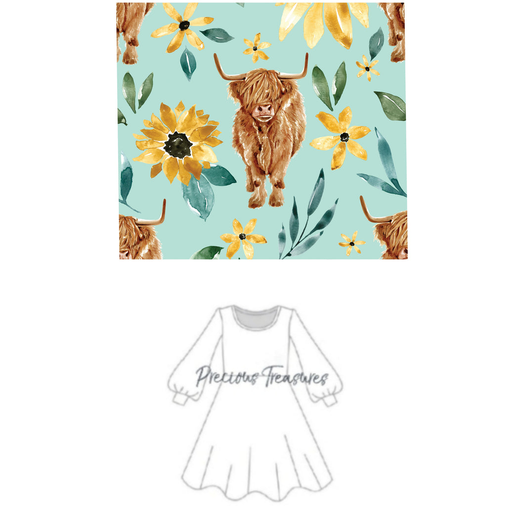 Kids Adelaine Dress ~ Sunflower