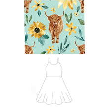 Load image into Gallery viewer, Bow back dress ~ Sunflower Highland