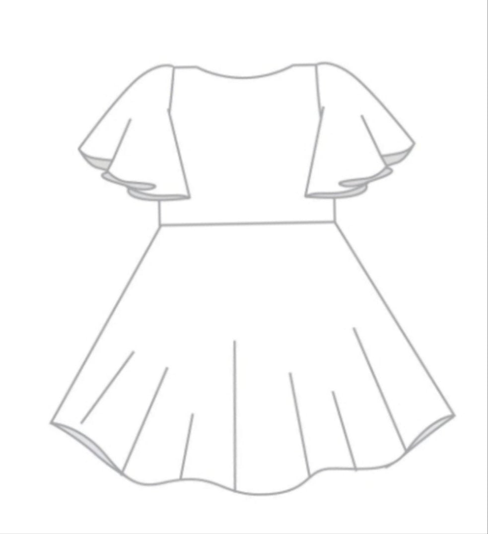 Womens Flounce Twirl Dress  ~ Back to Basics