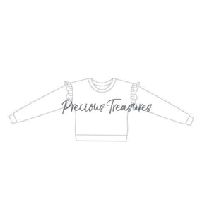 Mya Ruffle Crew sweater kids~ Back to Basics