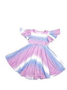 Kids Flounce Twirl Dress ~ GLITTER &SHINE