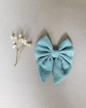 Load image into Gallery viewer, Sailor Bow - Seafoam Blue