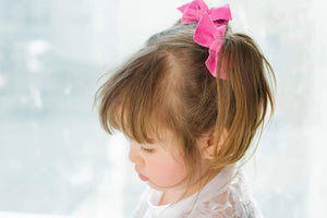 Suede Knot Bow Pink