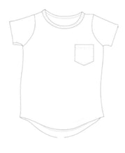 Load image into Gallery viewer, Curved T shirt ~ Stripe