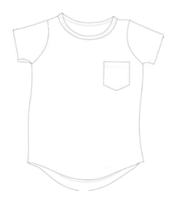 Curved T shirt ~ Stripe