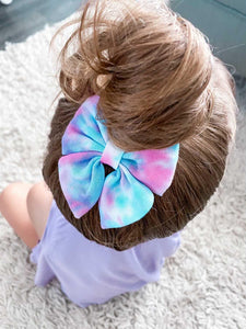 Sailor Bow - Tie Dye pink & blue