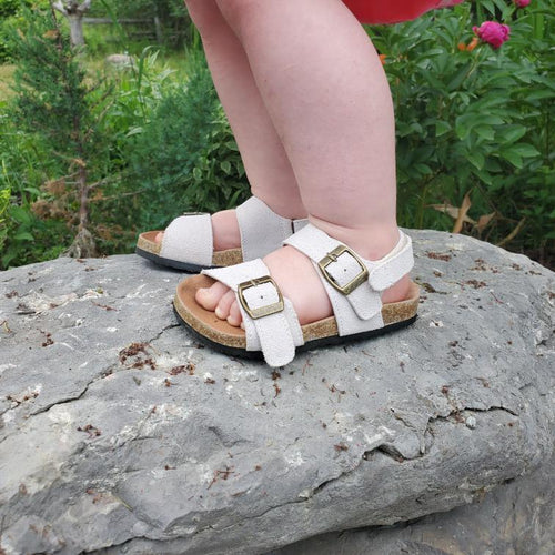 White Cork Sandals