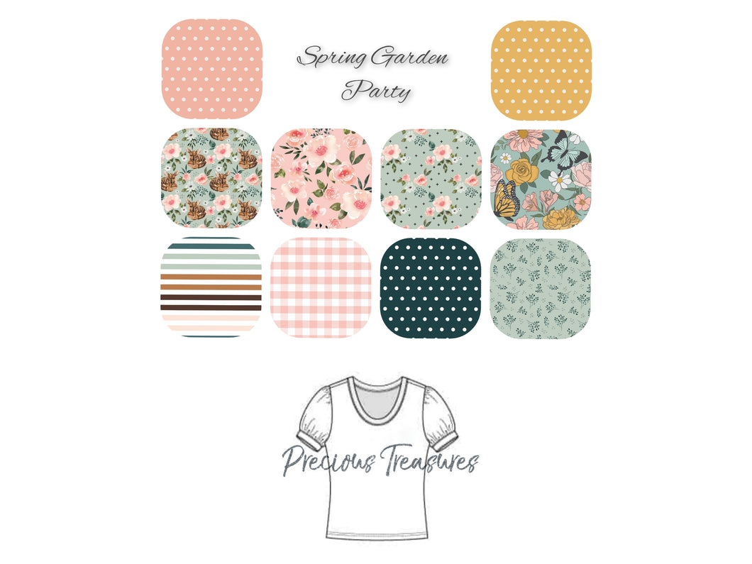 Arianna Puff Sleeve Shirt ~ Spring Garden Party